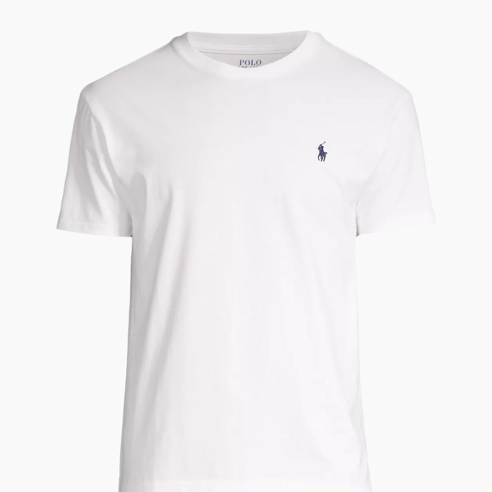 Polo Ralph Lauren Jersey Crewneck Classic-Fit T-shirt white Large‎ (14-16) NWT